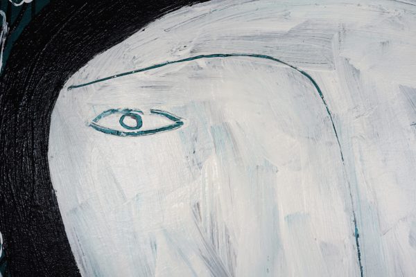 Tableau acrylique sur toile : Réflexion par un artiste peintre balinais