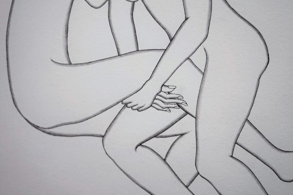 Encre de chine sur papier pressé à froid : Touch par l'artiste peintre Satya Cipta