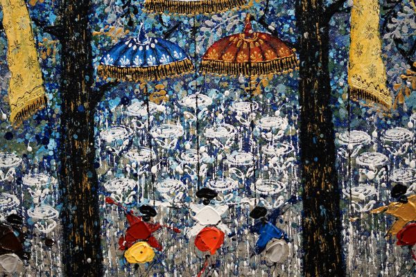 Tableau acrylique sur toile : Tree of life par l'artiste peintre I Ketut Ada