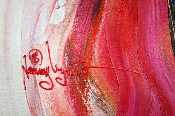 Tableau acrylique sur toile : Danse de l'Amour par l'artiste peintre Nanang Lugonto